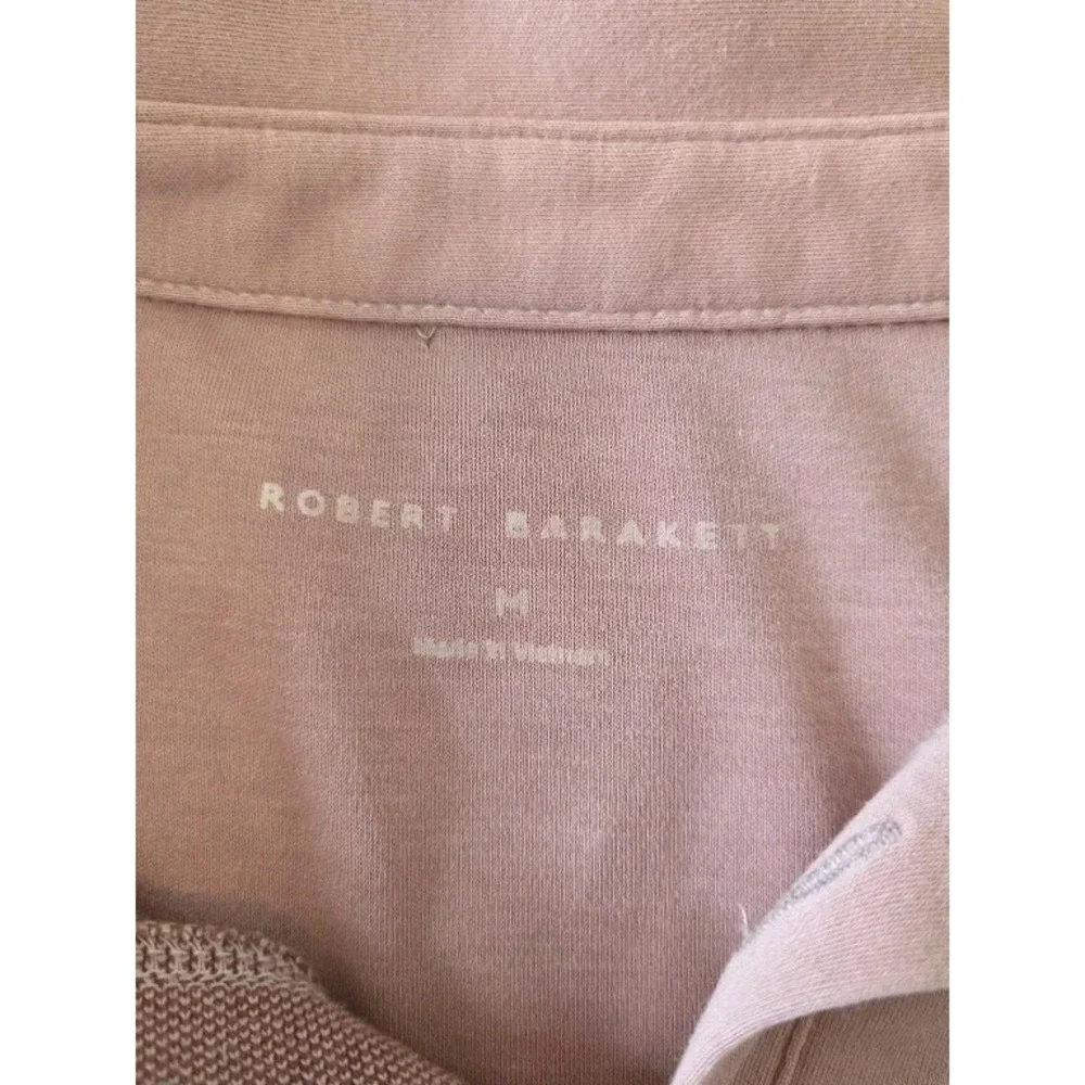Robert Barakett Mens Shirt Medium Pima Cotton Short Sleeve Polo Dusty Rose Mauve - Picture 3 of 8